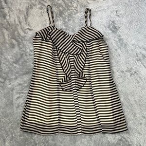 Xhilaration Striped Ruffle Tank Top